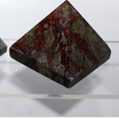 Jasper Dragon Blood Pyramid Gemstone Shape 2"-2.5"