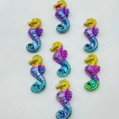 Bismuth Seahorse Gemstone Carving 1.5"