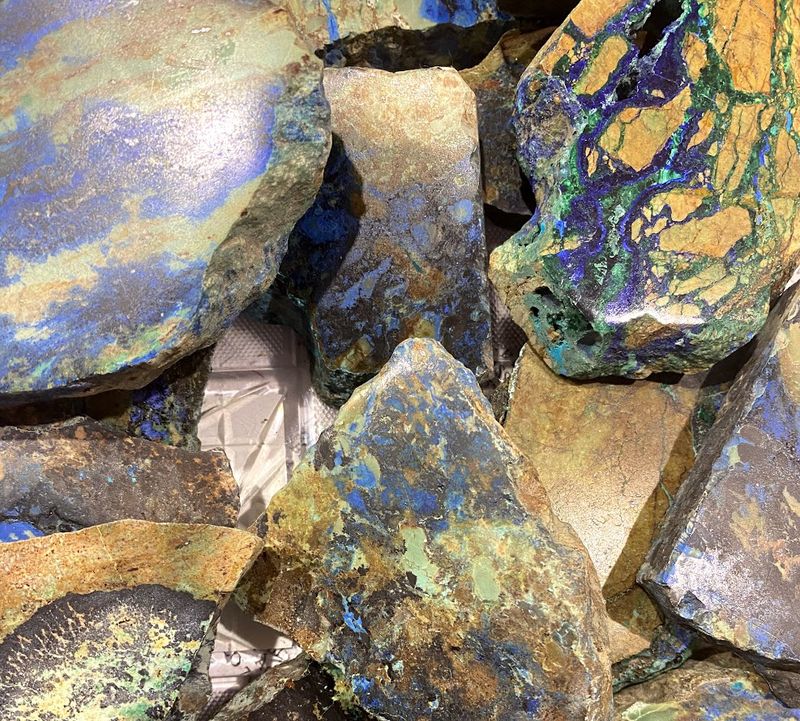 Azurite Malachite slab 3&quot;-3.5&quot; 50-100g