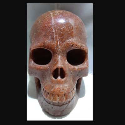 Gemstone Skull Jasper Red 5" W x 4" H - 1348 g Skullis