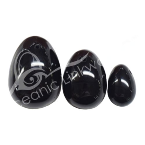 Yoni Egg Set of 3 - Obsidian Black