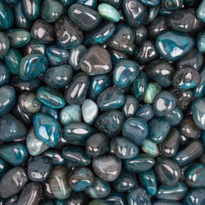 Agate Teal Dyed Tumbled Stone .75"-1"