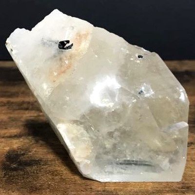 Quartz Standing Freeform w/ Green Tourmaline 800g