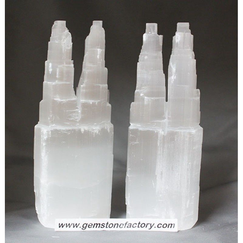 Selenite Tower Twin 8"