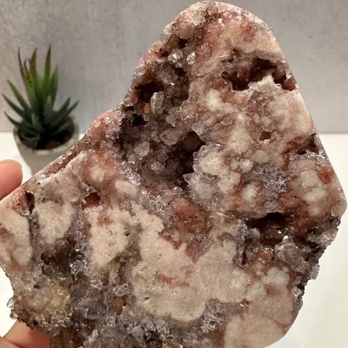 Amethyst Pink Druzy High Grade Freeform 4" 165g