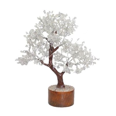 Gemstone Tree - Quartz Clear 500 Beads 11"