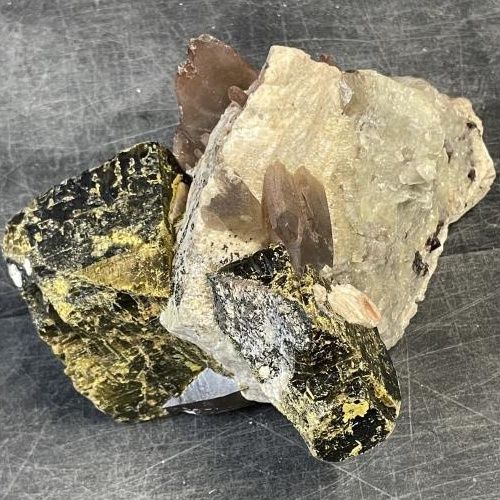 Quartz Lithium &amp; Fluorite w/ Siderite Specimen 8&quot;x5.75&quot;x6&quot; / 2.67kg