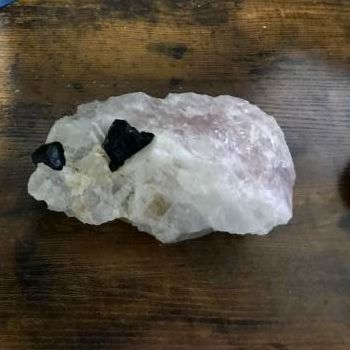 Tourmaline Black Rough w/ Rose Quartz 1431g