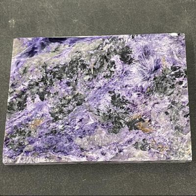 Charoite Slab Specimen One Side Polished  8"x6"x.75" /  1170g