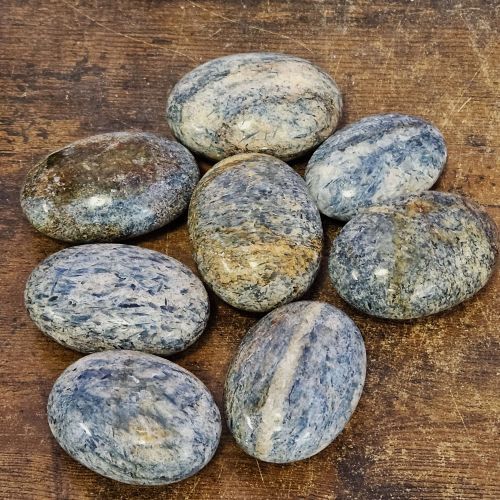 Kyanite Blue Green Palm Stone 2"-2.75"