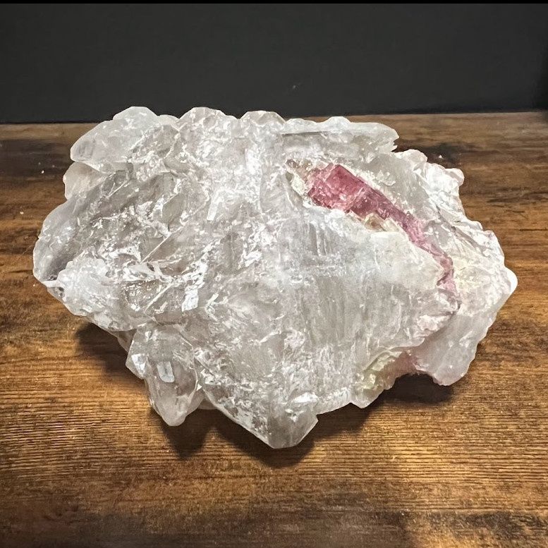 Tourmaline Pink w/ Quartz Rough 638g
