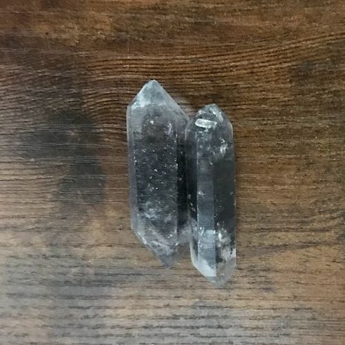 Quartz Tourmalinated Double Terminated 2"