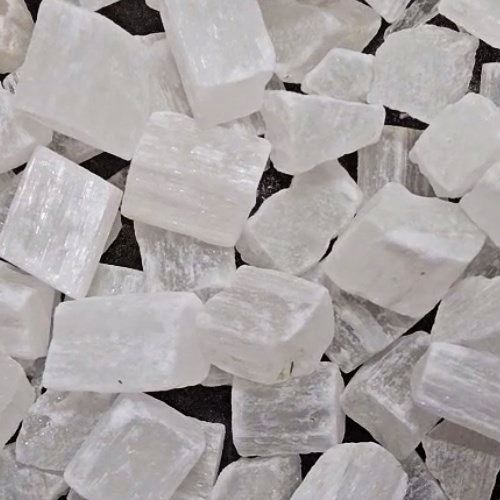 Selenite Rough Cube 1"x1"