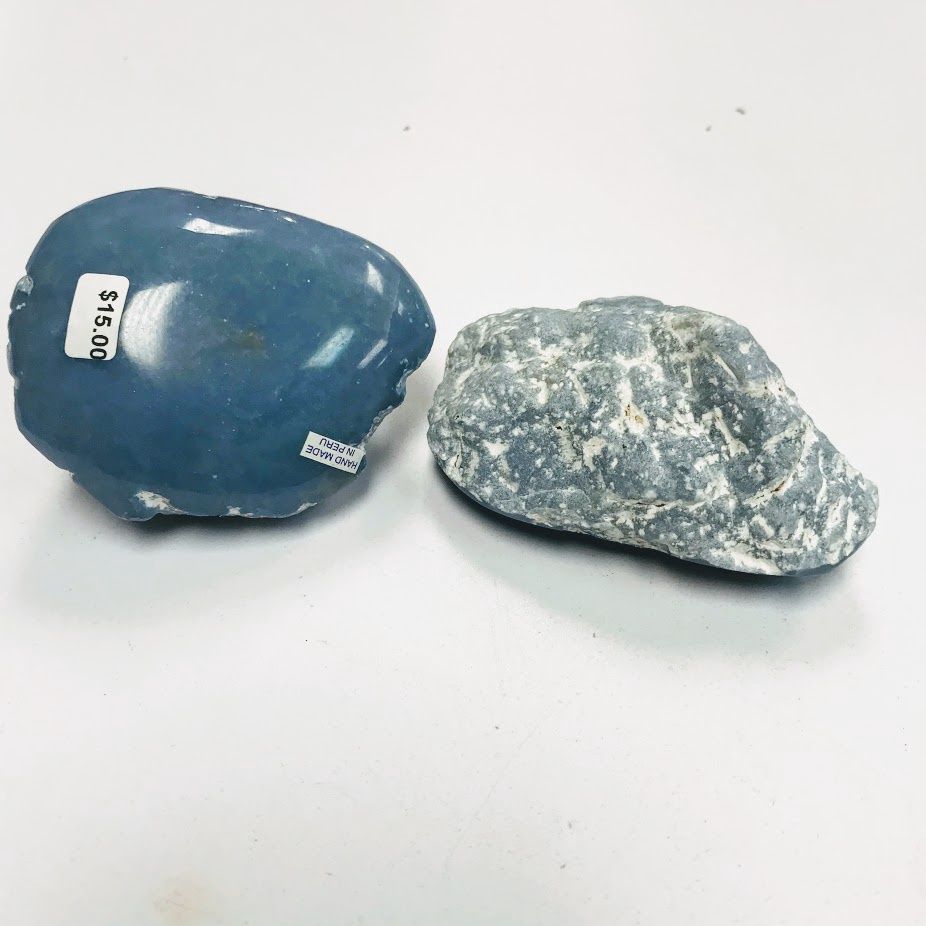 Angelite specimen polished one side