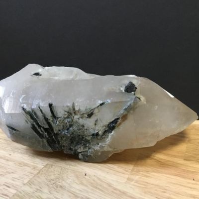 Quartz Smoky Phantom w/ Tourmaline Black Specimen 8.5"x5" | 2466g
