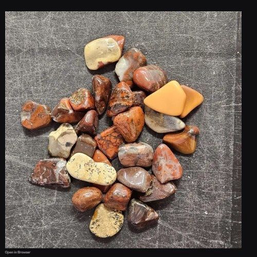 Jasper Red &amp; White Tumbled Stone .5"-.75"