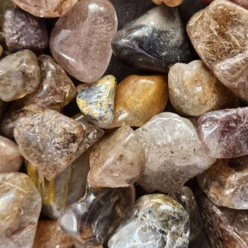 Quartz Golden Rutilated Tumbled Stone