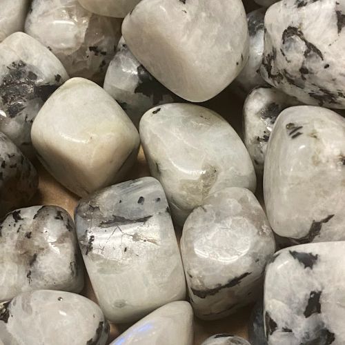Moonstone Rainbow Tumbled Stone .5&quot;-.75&quot;