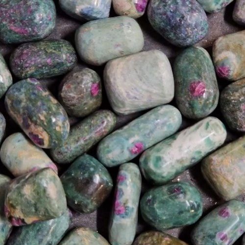 Ruby Fuchsite Grade A Tumbled Stone 1&quot;-1.25&quot;