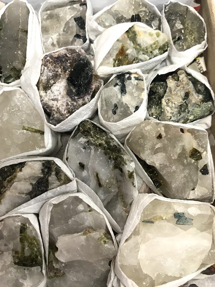 Tourmaline Green In Quartz