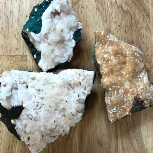 Apophyllite &amp; Stilbite Rough Cluster Flat Specimen 2"-3", Type: $10