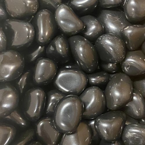 Agate Black Tumbled Stone .75"-1"