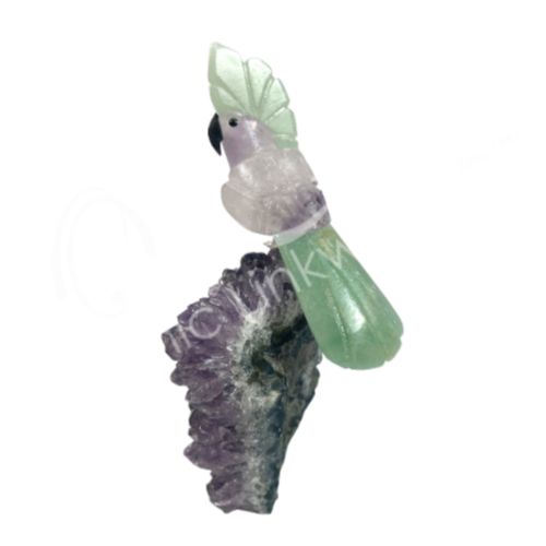 Amethyst Geode with Bird Attached 5" - 6"