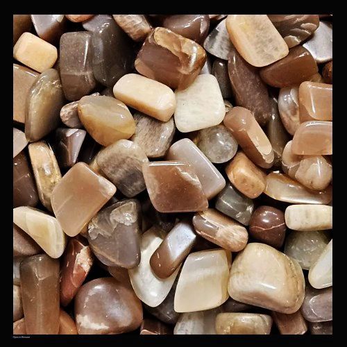 Moonstone Coffee Tumbled Stone .75&quot;-1&quot;