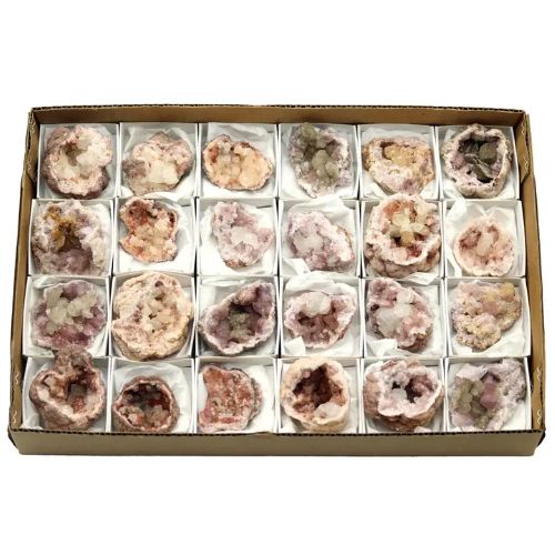 Amethyst Pink w/ Calcite Cluster Geode