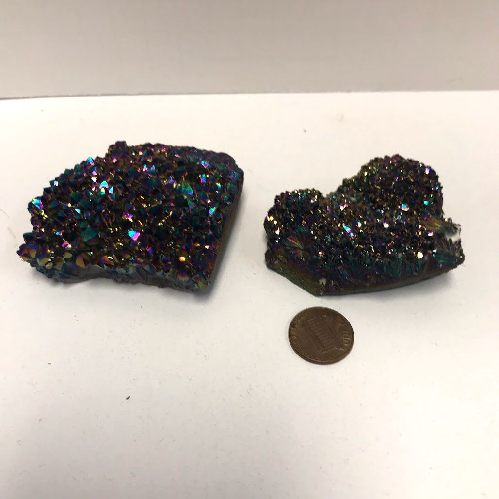 Quartz Aura Titanium Rainbow Cluster small 2.5"