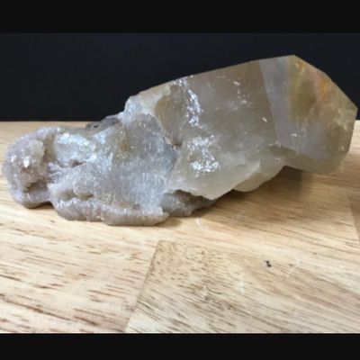 Quartz Smoky Point w/ Hematite Inclusion Specimen 6"x3" | 572g