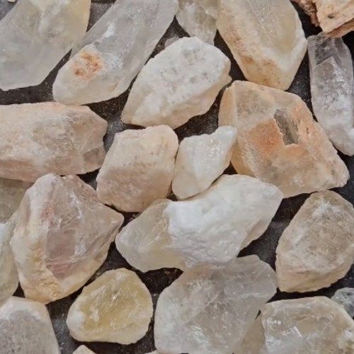 Quartz Tangerine Dreamsicle Lemurian Points Rough Stone 1&quot;-1.5&quot;
