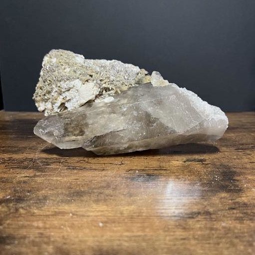 Quartz Point w/ Phantoms, Epidote, Snow Quartz, Cleavelandite, Mica 1372g