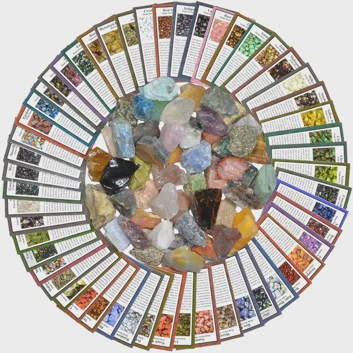 Stone Activity Kit 50 natural stones w/ cards