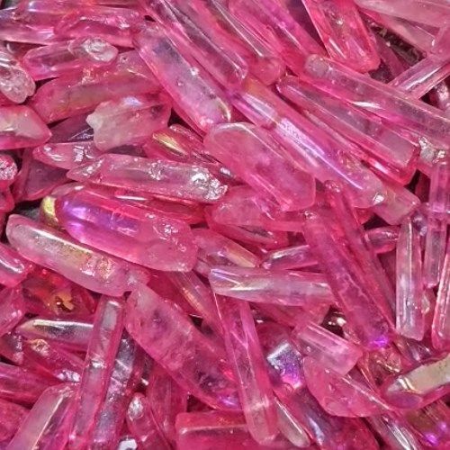 Quartz Aura Pink Point .75&quot;-1.25&quot;