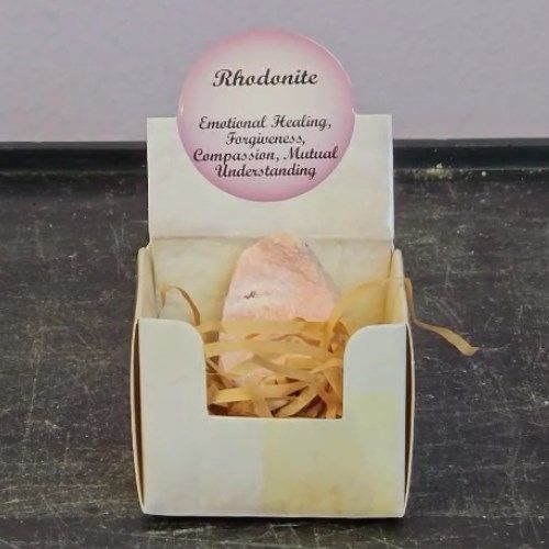 Rhodonite Gemstone Box Shape Assortment, Type: Rough Stone