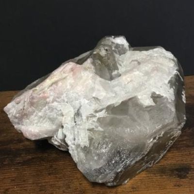 Quartz Smoky Point Specimen w/ Tourmaline Black &amp; Pink 2384g