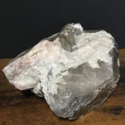 Quartz Smoky Point Specimen w/ Tourmaline Black &amp; Pink 2384g