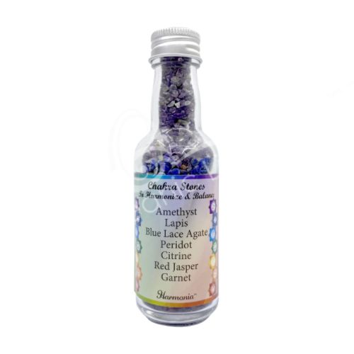 Gemstone Chip Chakra Bottle 1.5"x4.5"