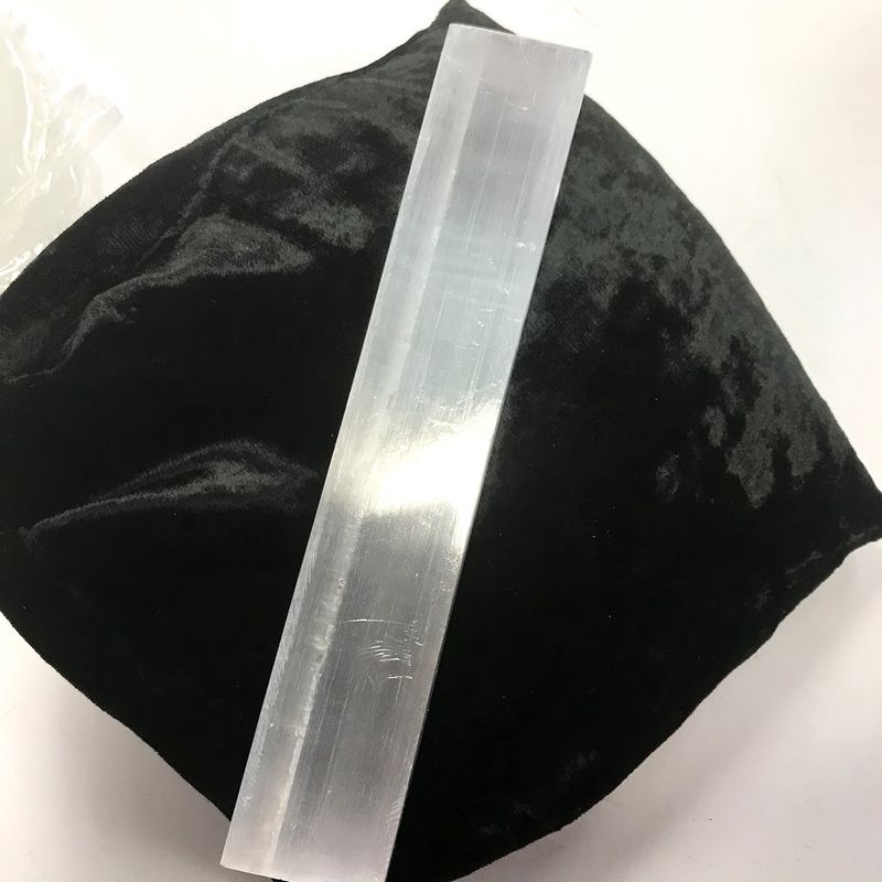 Selenite flat Slab Ruler 6 - 7&quot;