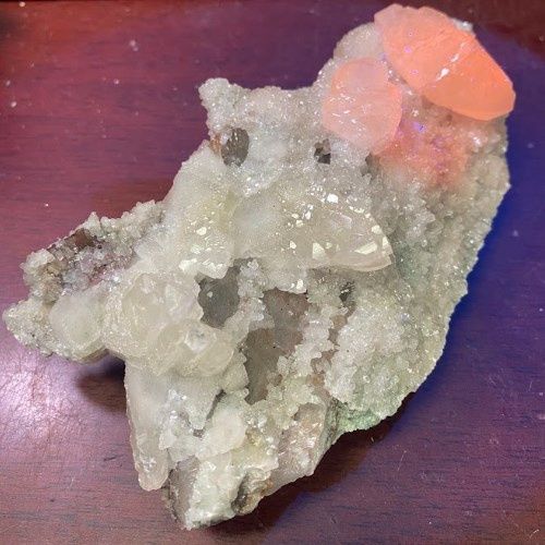 Mineral Specimen Assorted Lot #6 - Select, Type: A) 612g Calcite on Quartz