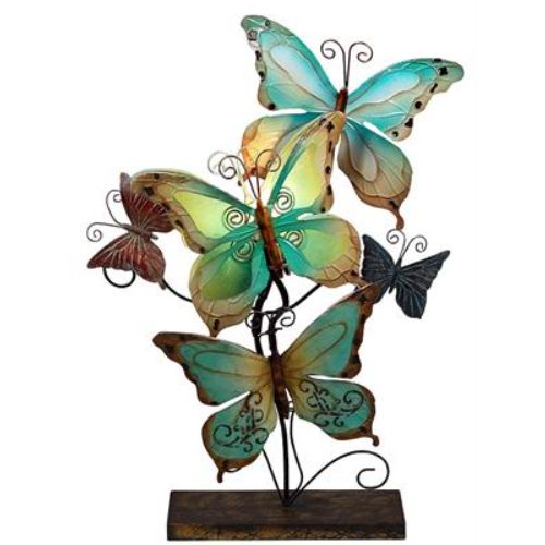 Butterfly Garden Capiz Shell Lamp