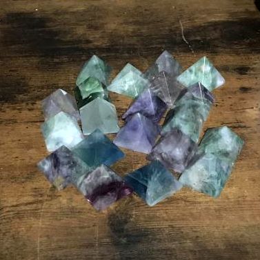 Fluorite Pyramids 1"