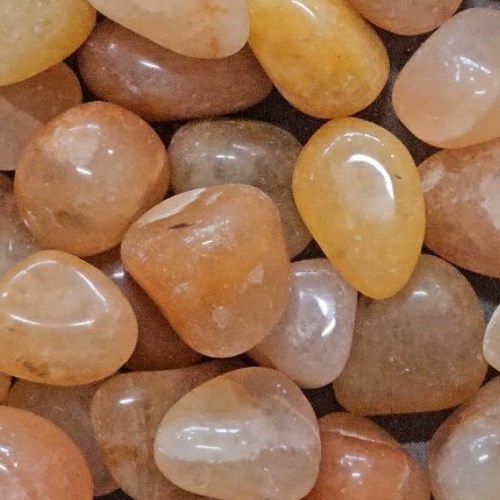Quartz Tangerine Tumbled Stone 1"-1.25"