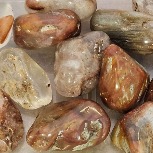 Quartz Amphibole Tumbled Stone 1"-1.25"