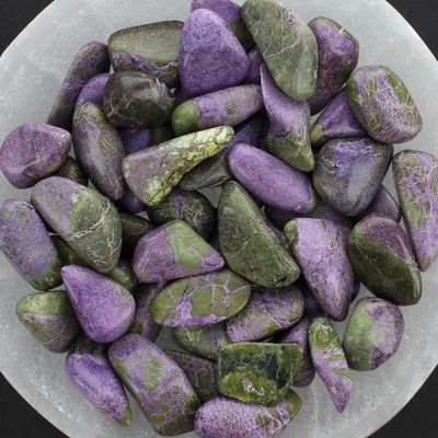 Stichtite w/ Serpentine aka Atlantisite AA Grade Tumbled Stone 1"-1.5"