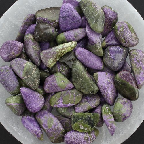 Stichtite w/ Serpentine AA Grade Tumbled Stone 1&quot;-1.5&quot;