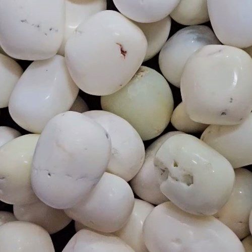 Jade White Tumbled Stone 1&quot;