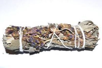 Smudge Wand -  White Sage and Lavender - 4"