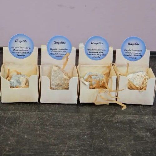 Angelite Gemstone Box Shape Assortment, Type: Rough Stone